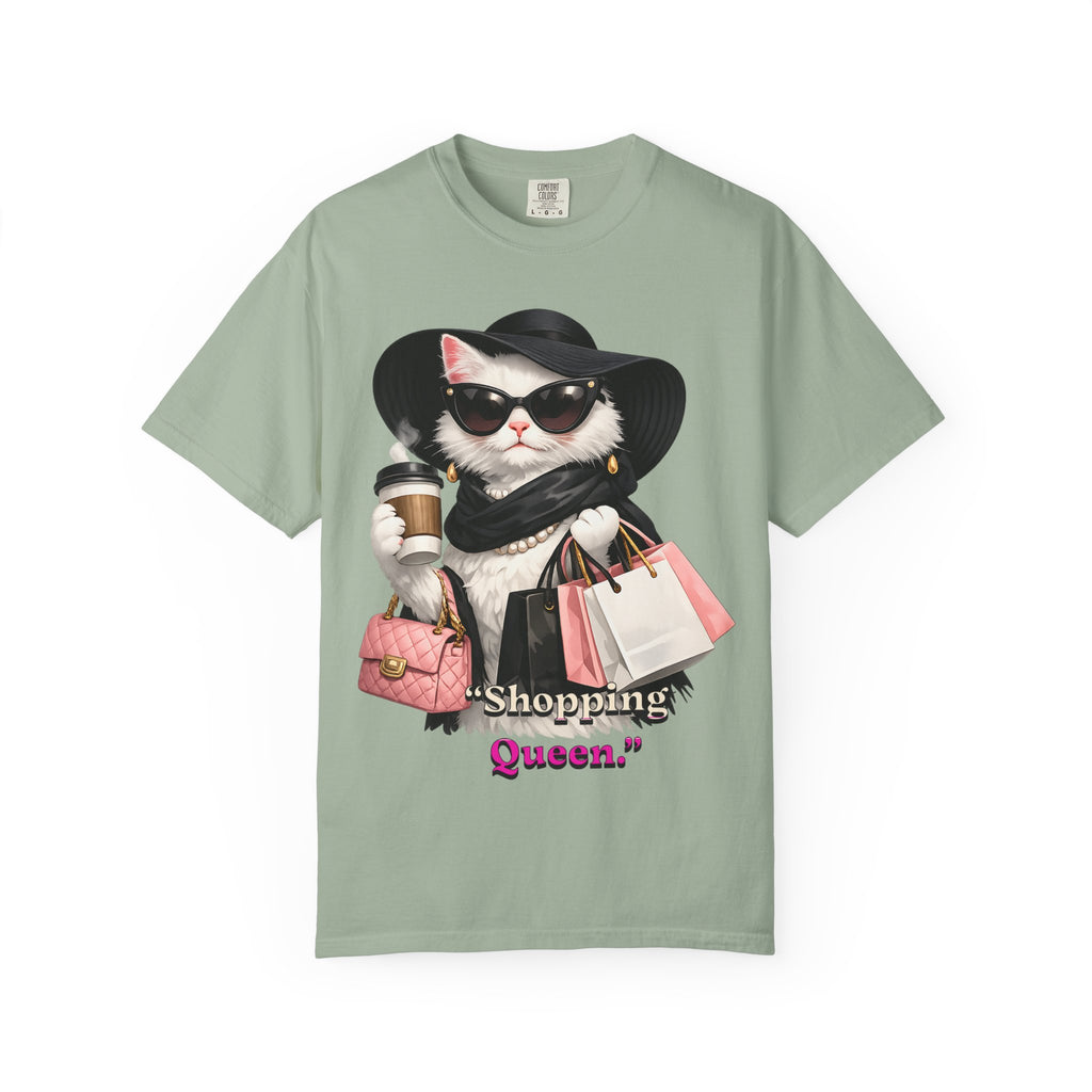 Shopping Queen Shirt, Funny Chic Cat Tee, Shopping Lover Gift