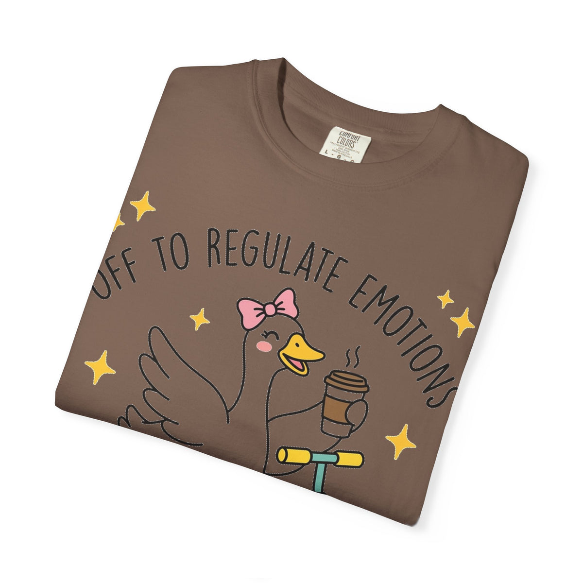 Off To Regulate Emotions Wide Shirt, Scooter Goose Coffee Tee, Funny Mental Health Shirt, Counselor Gift