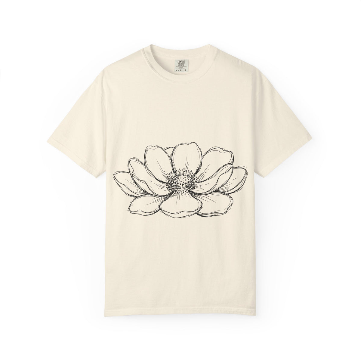 Anemone Flower Line Art Shirt, Minimal Botanical Drawing Tee, Single Bloom Shirt, Plant Lover Gift
