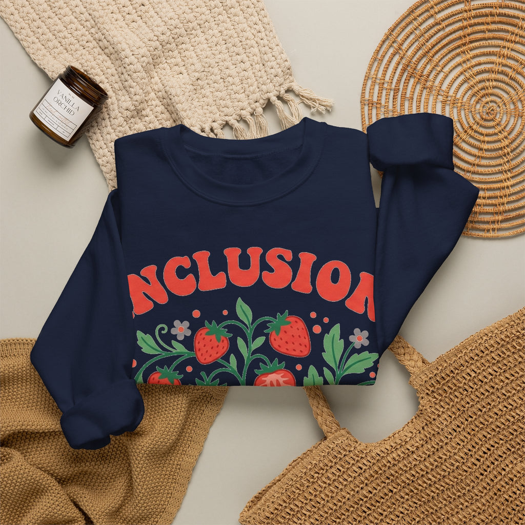 Inclusion Is My Jam Sweatshirt, Retro Strawberry SPED Teacher Sweatshirt, Special Education Gift, Inclusive Classroom Sweatshirt, Para Educa