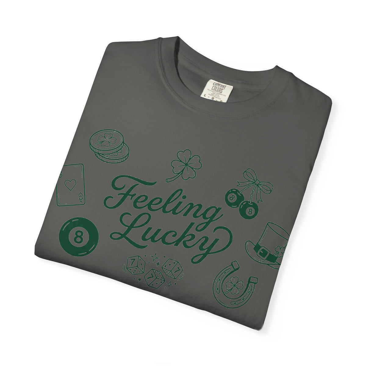 Feeling Lucky Shirt, St Patricks Day Charms Tee, Green Clover Dice Shirt, Lucky Charm Gift