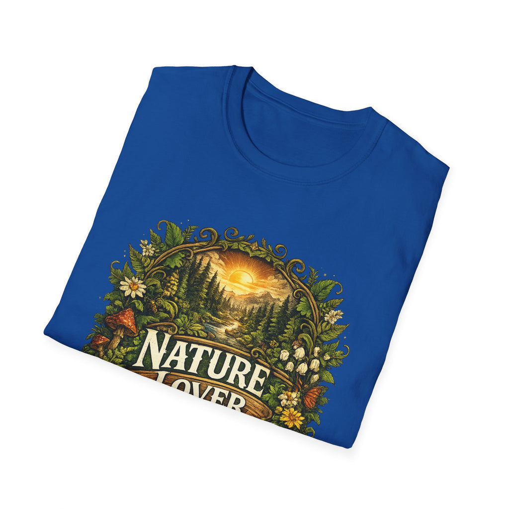 Nature Lover T-Shirt — Scenic Forest Sunset Graphic Tee