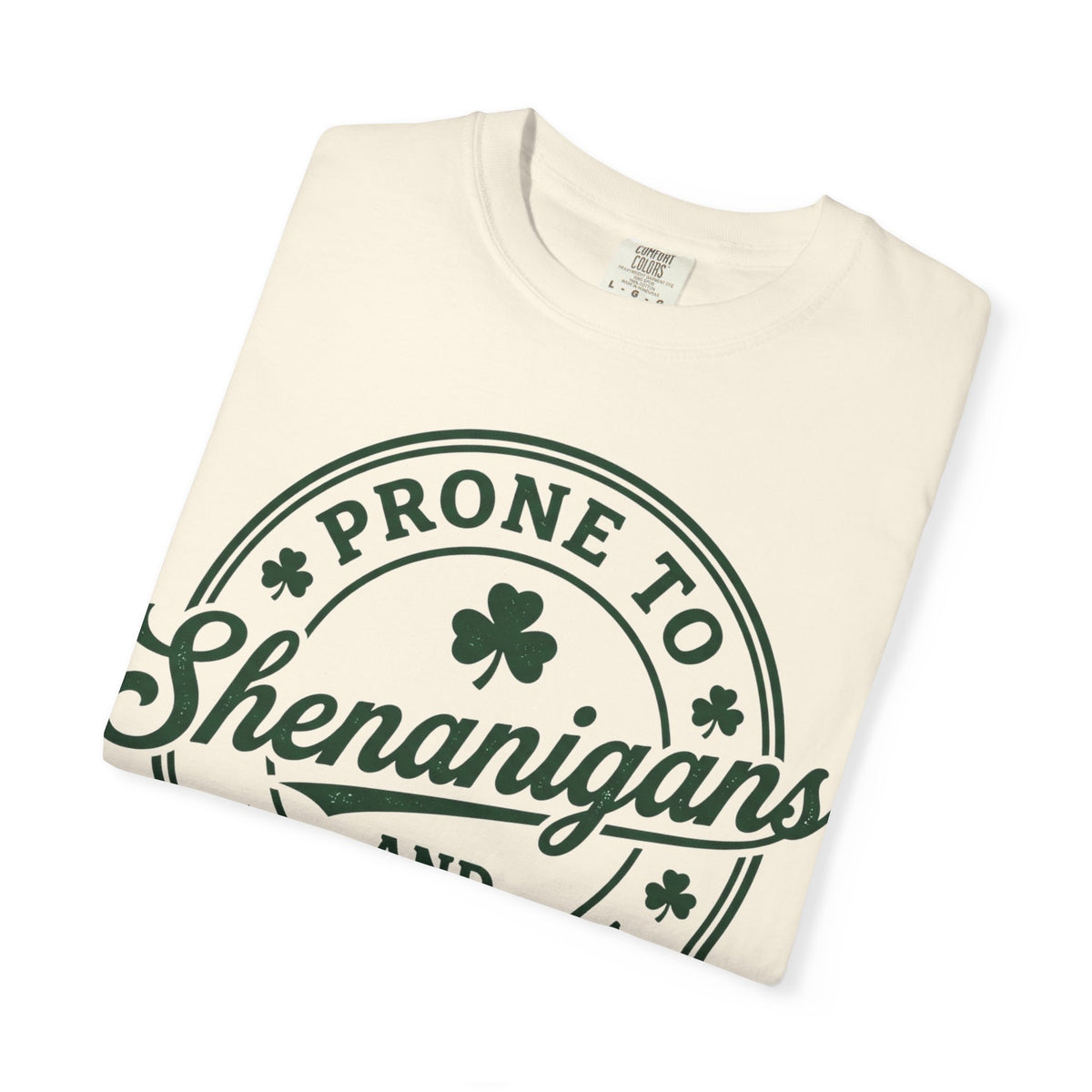 Prone To Shenanigans And Malarkey Shirt, St Patricks Day Badge Tee, Funny Irish Shirt, Paddys Day Gift
