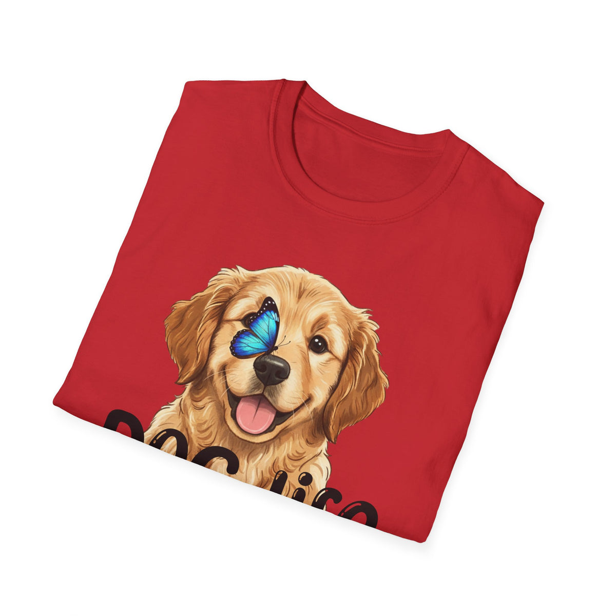 Dog Life T-Shirt – Golden Retriever with Butterfly Graphic