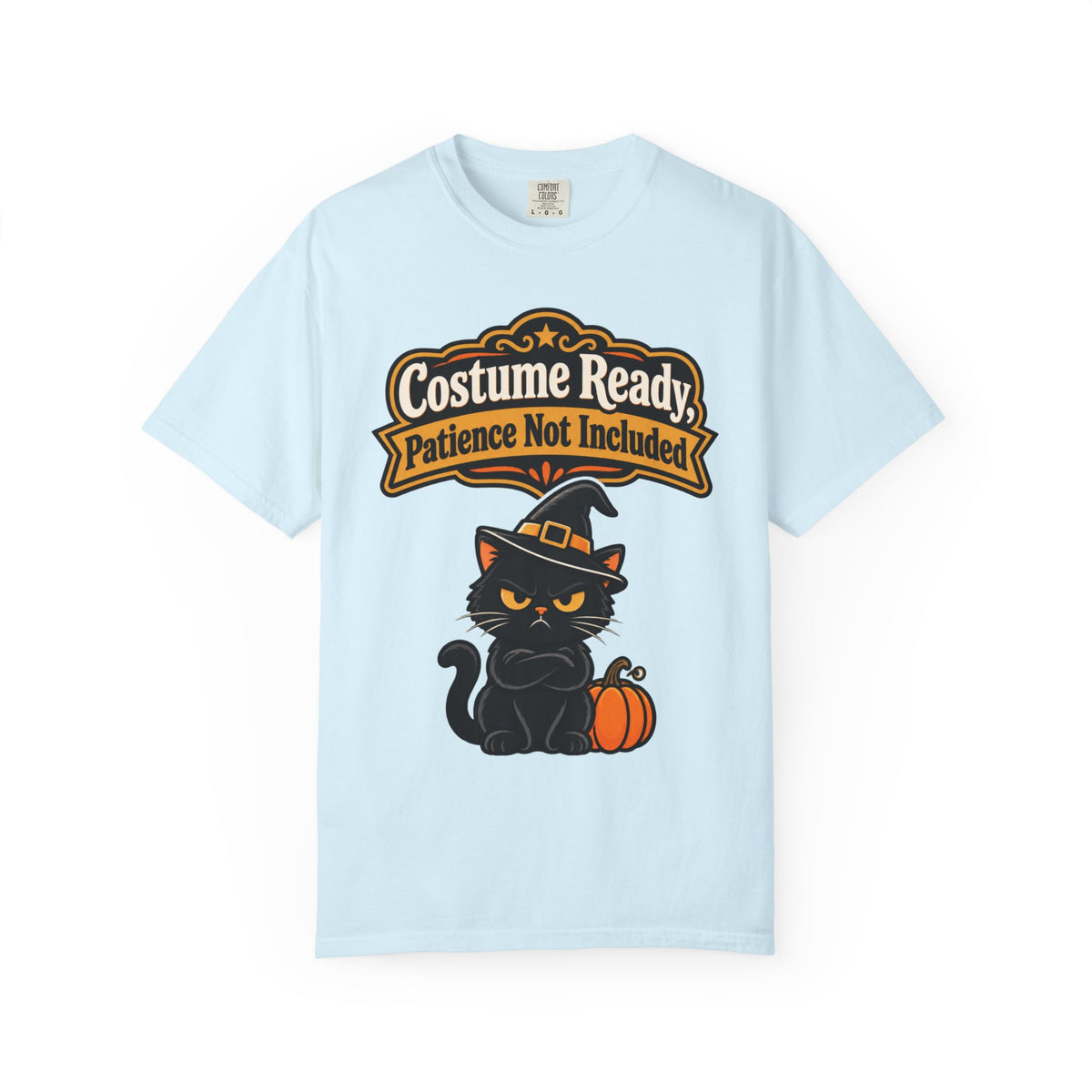 Costume Ready, Patience Not Included Halloween Shirt, Funny Black Cat Tee