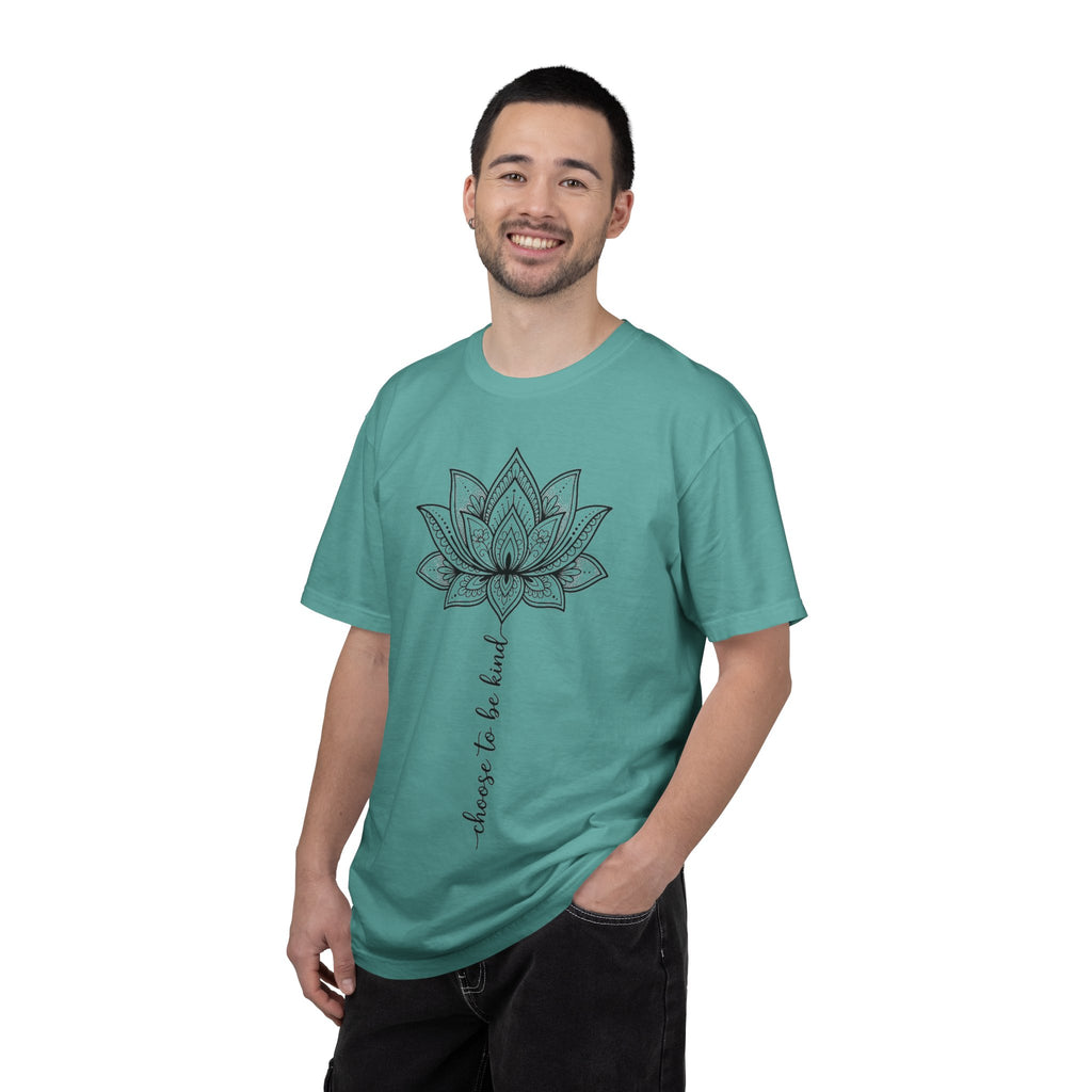 Choose To Be Kind Shirt, Mandala Lotus Line Art Tee, Minimal Kindness Shirt, Yoga Gift