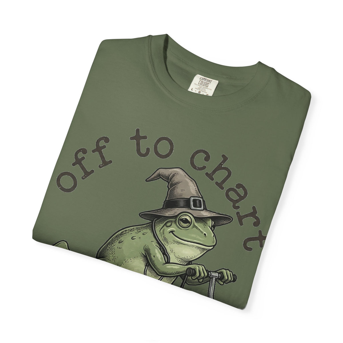 Off To Chart Etched Frog Shirt, Vintage Nurse Frog Scooter Tee, Charting Humor Shirt, RN Gift