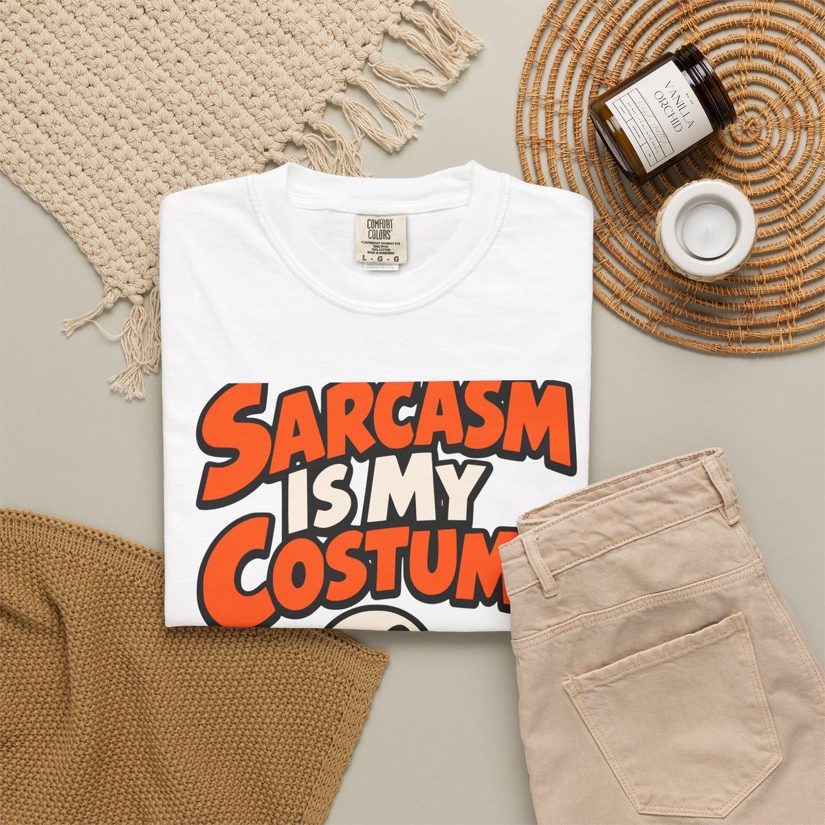 Sarcasm Is My Costume Halloween Shirt, Funny Ghost Tee, Retro Sarcastic Humor