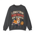 Funny Gym Sweatshirt I Only Run When Snacks Are Involved Corgi Sweatshirt, Funny Running Gift