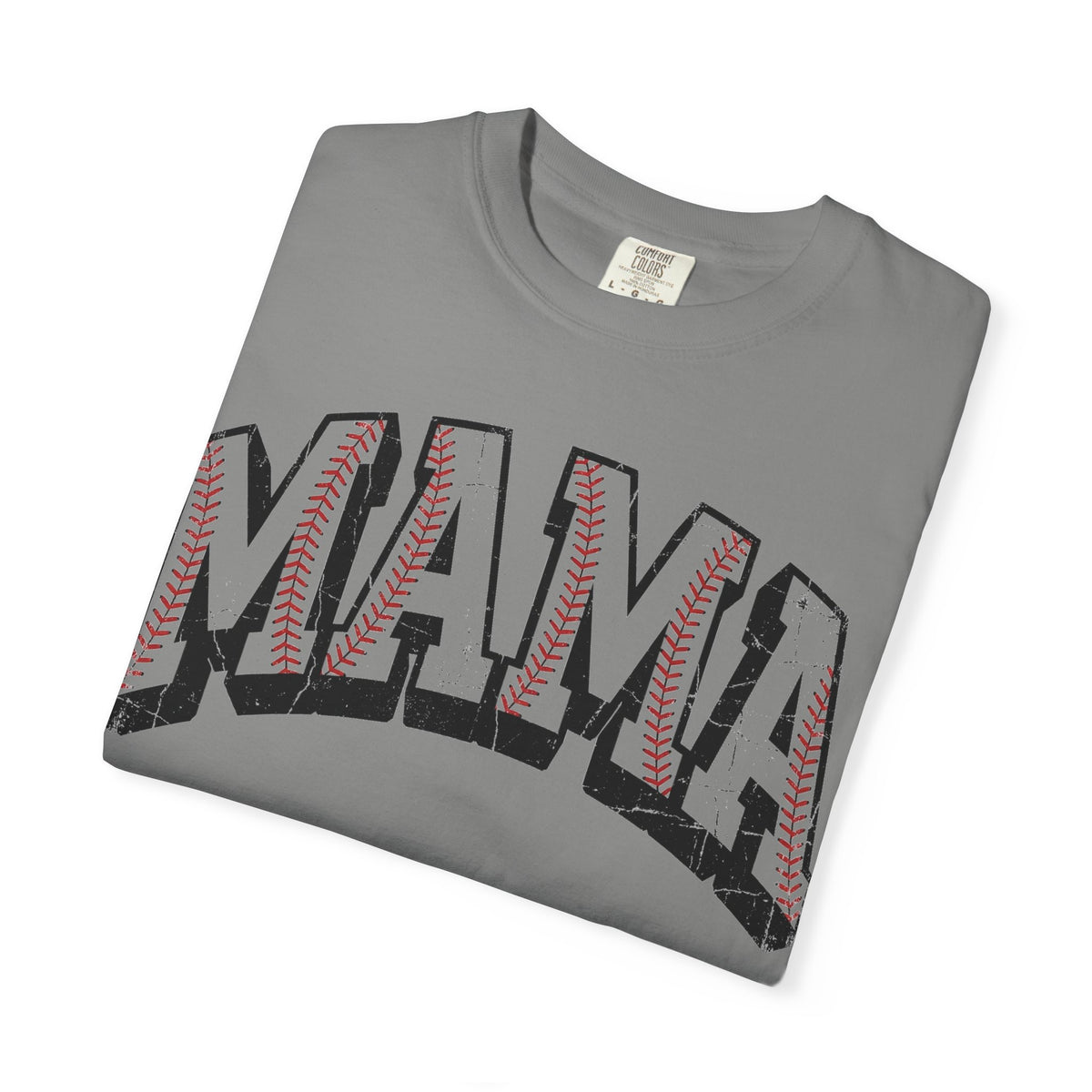 Baseball Mama Shirt, Distressed Baseball Stitch Varsity Tee, Baseball Mom Shirt, Game Day Gift