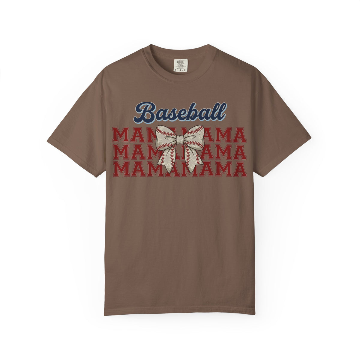 Baseball Mama Shirt, Stacked Varsity Mama Tee, Baseball Bow Mom Shirt, Game Day Baseball Mom Gift