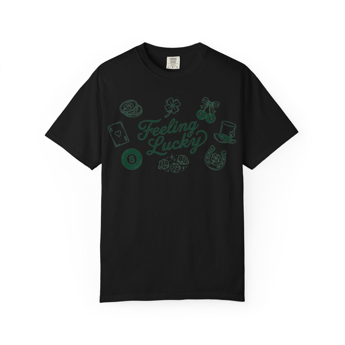 Feeling Lucky Shirt, St Patricks Day Charms Tee, Green Clover Dice Shirt, Lucky Charm Gift