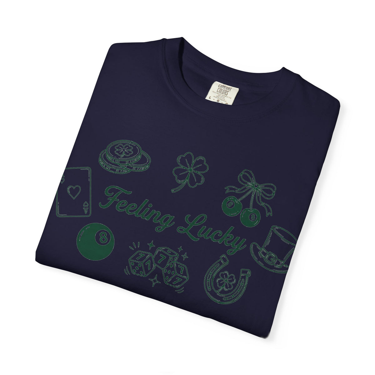 Feeling Lucky Wide Charms Shirt, St Patricks Clover Dice Tee, Green Luck Shirt, Irish Gift