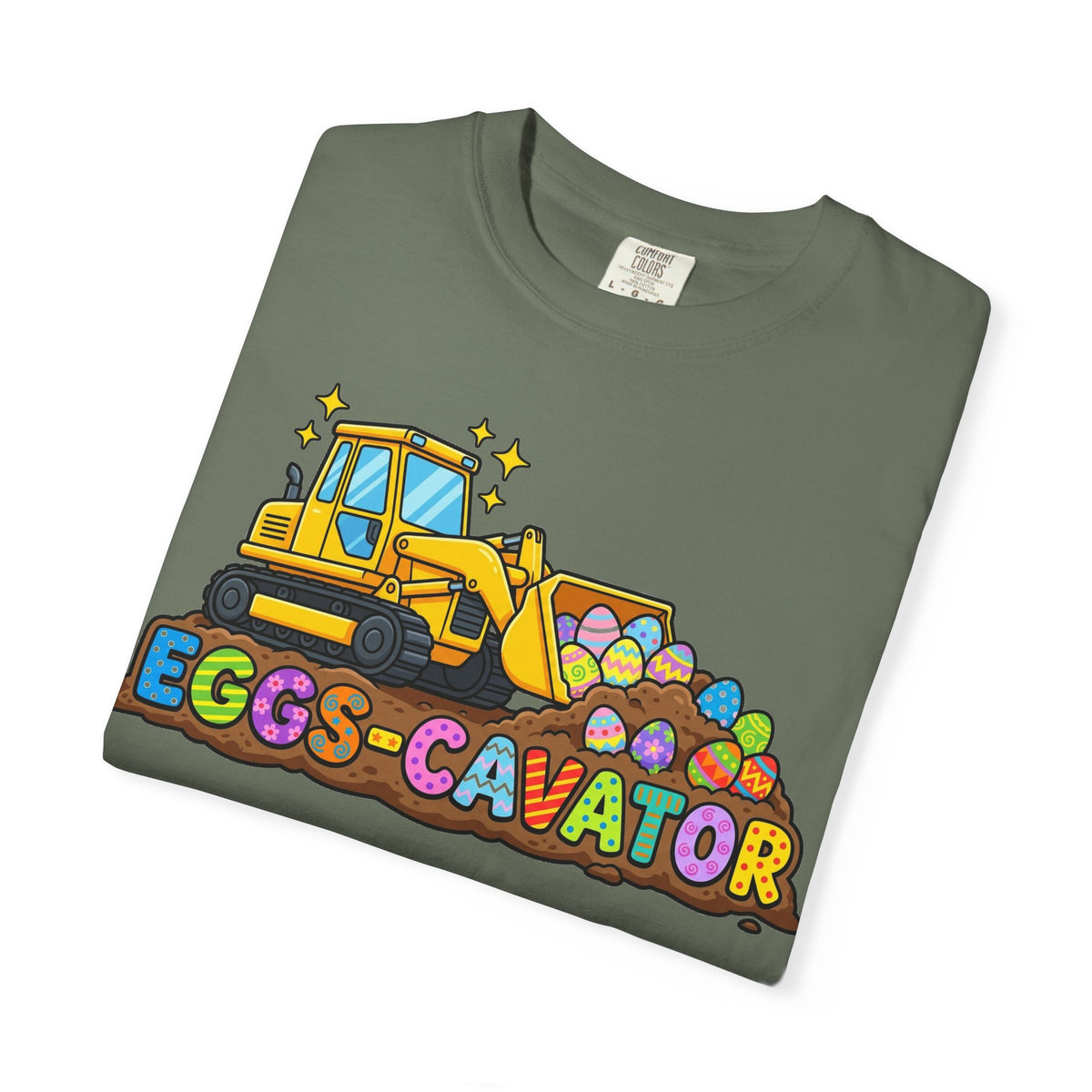 Eggs-Cavator Shirt, Funny Easter Digger Tee, Construction Easter Egg Shirt, Toddler Boy Easter Gift