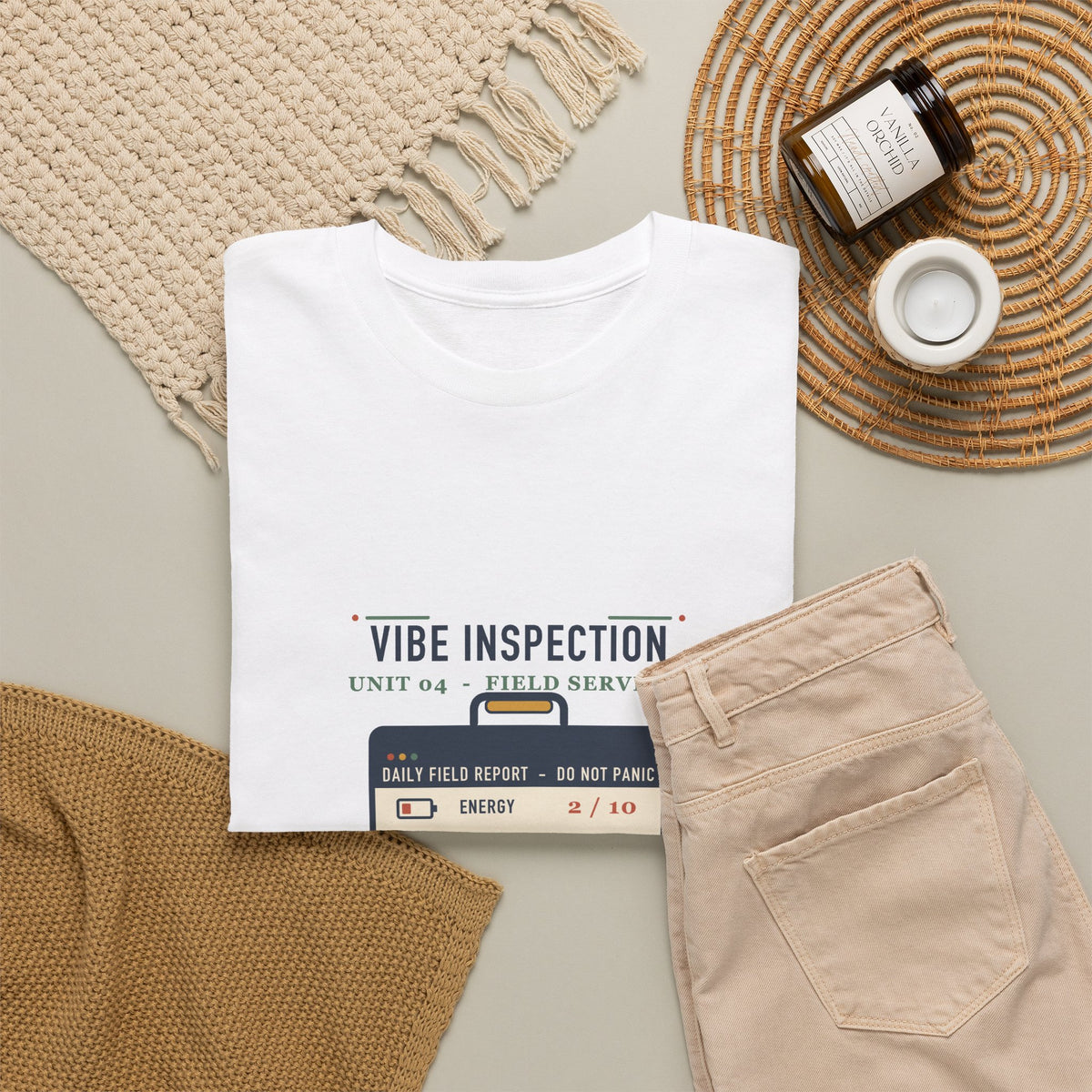 Vibe Inspection Unit Tee — Funny Daily Mood Report Shirt