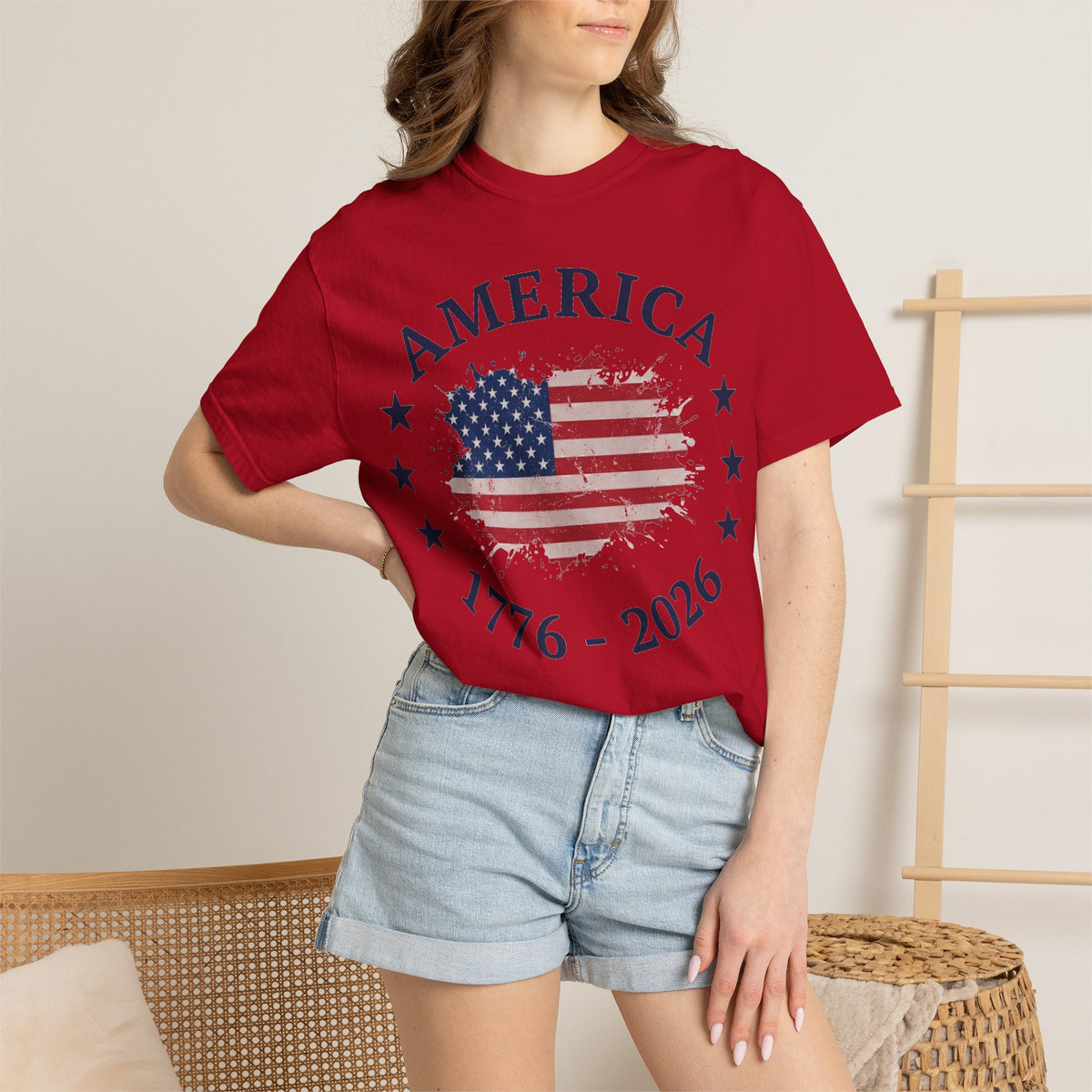 America 1776 2026 Shirt, Distressed Flag Oval Tee, Patriotic 250th Anniversary Shirt, Fourth Of July Gift