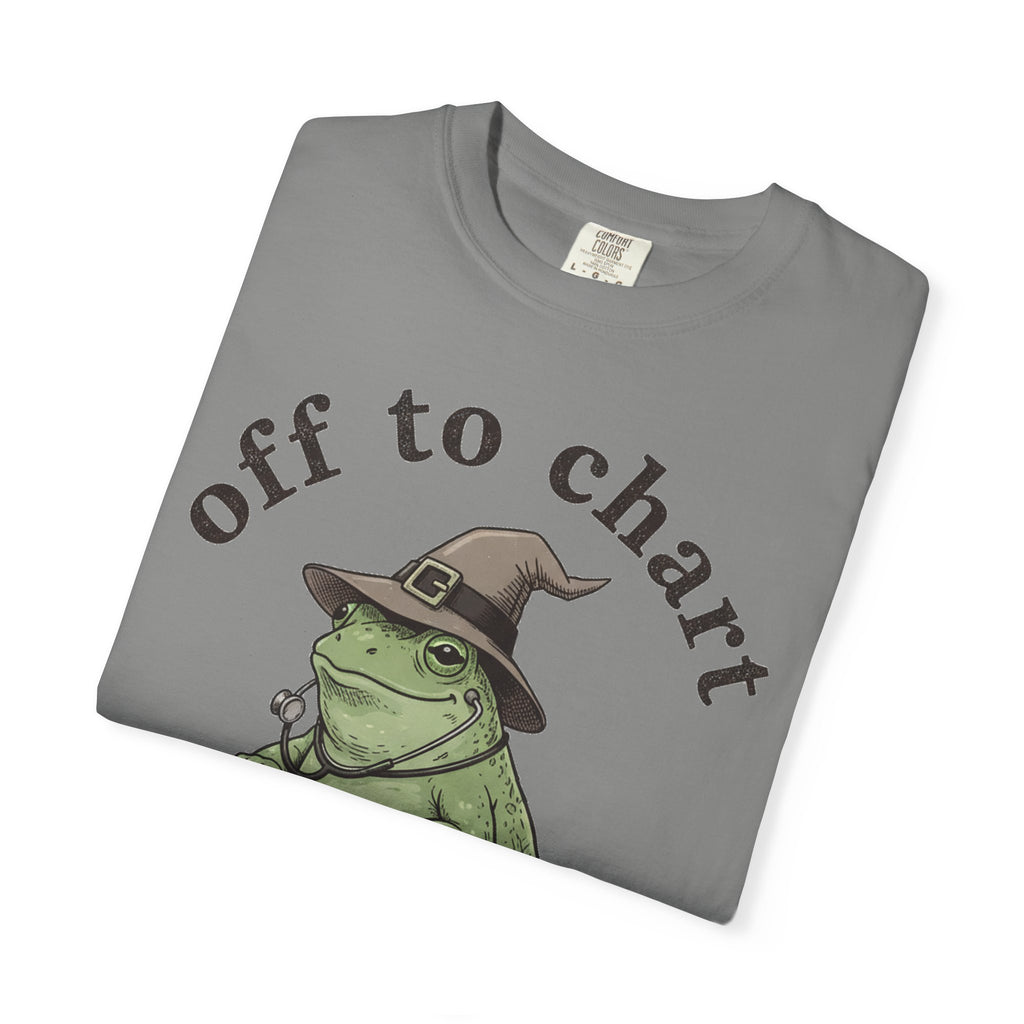 Off To Chart Shirt, Witch Hat Frog Nurse Scooter Tee, Funny Charting RN Shirt, Nurse Gift