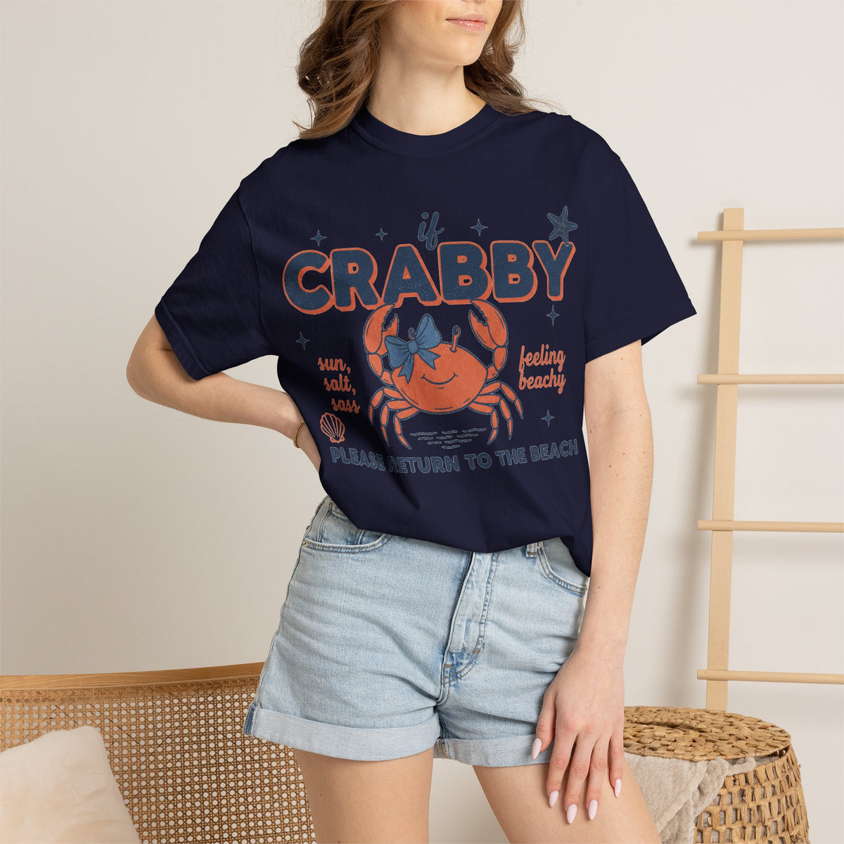If Crabby Return To The Beach Bold Shirt, Retro Crab Coastal Tee, Funny Beach Shirt, Summer Gift