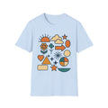 Retro Shapes Shirt, Mid Century Abstract Tee, Modern Art Gift