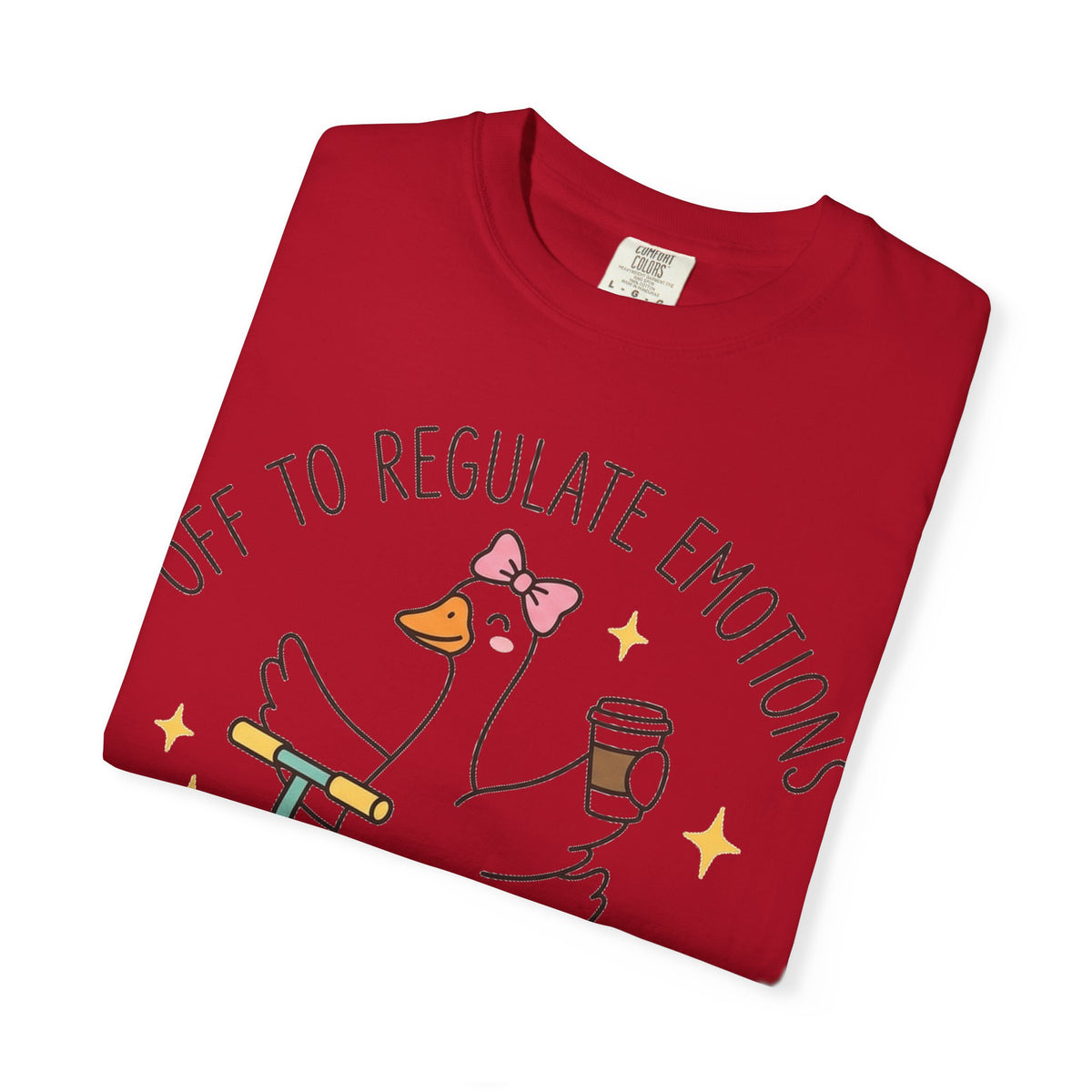 Off To Regulate Emotions Shirt, Funny Therapy Goose Scooter Tee, Mental Health Humor Shirt, Therapist Gift