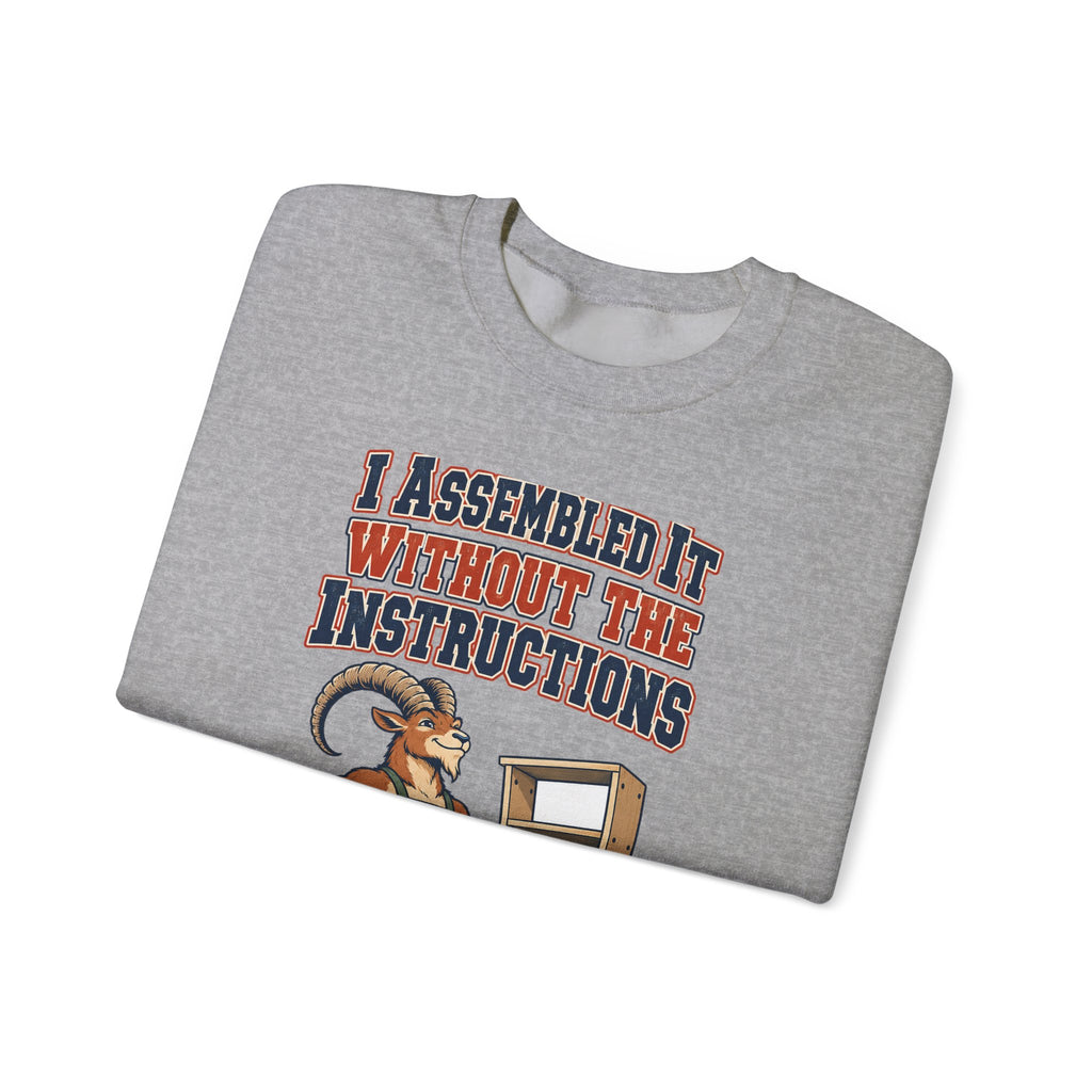 Funny Dad Gift I Assembled It Without The Instructions Sweatshirt, Dad Humor Tee, Christmas Gift for Dad from Daughter Son