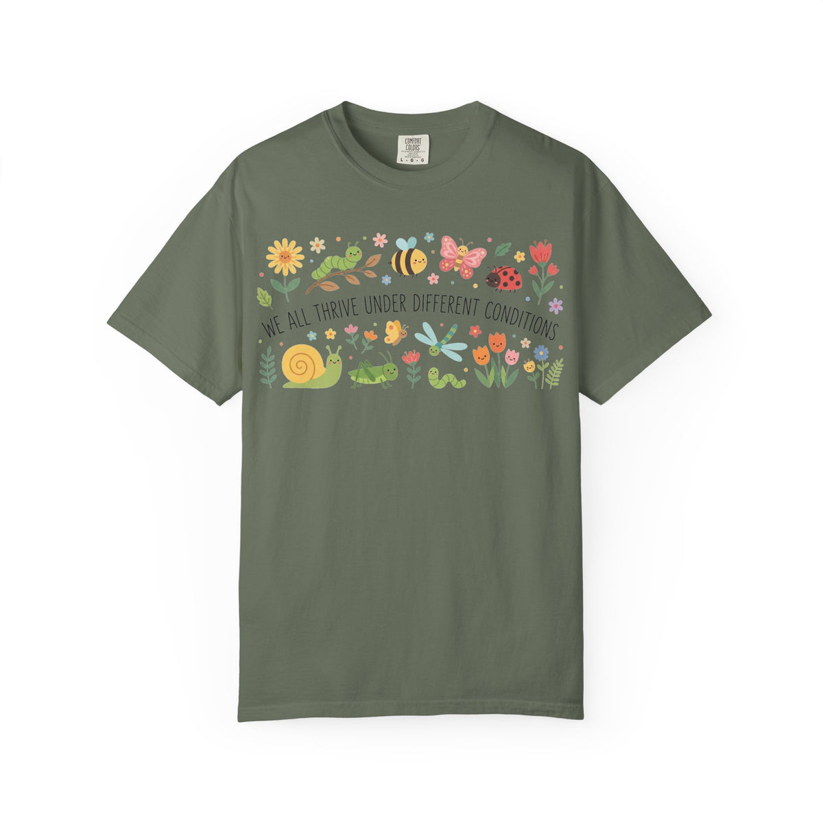 We All Thrive Under Different Conditions Shirt, Neurodiversity Garden Tee, Inclusion Teacher Shirt, SPED Gift