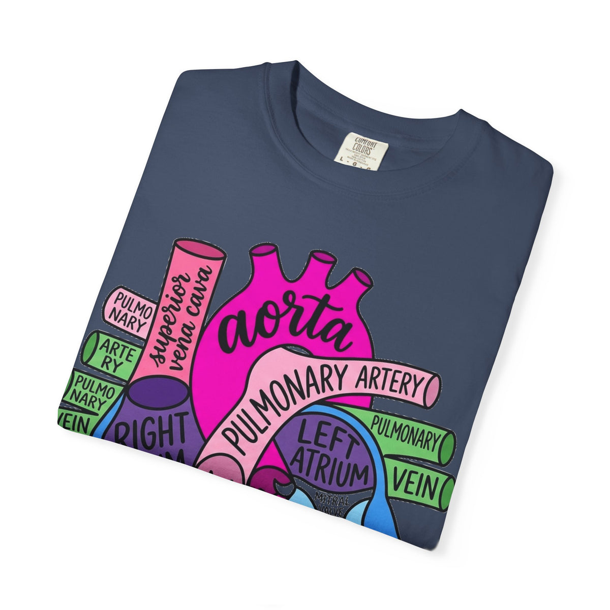 Anatomical Heart Diagram Shirt, Labelled Cardiac Anatomy Tee, Cardiology Nurse Shirt, Med Student Gift