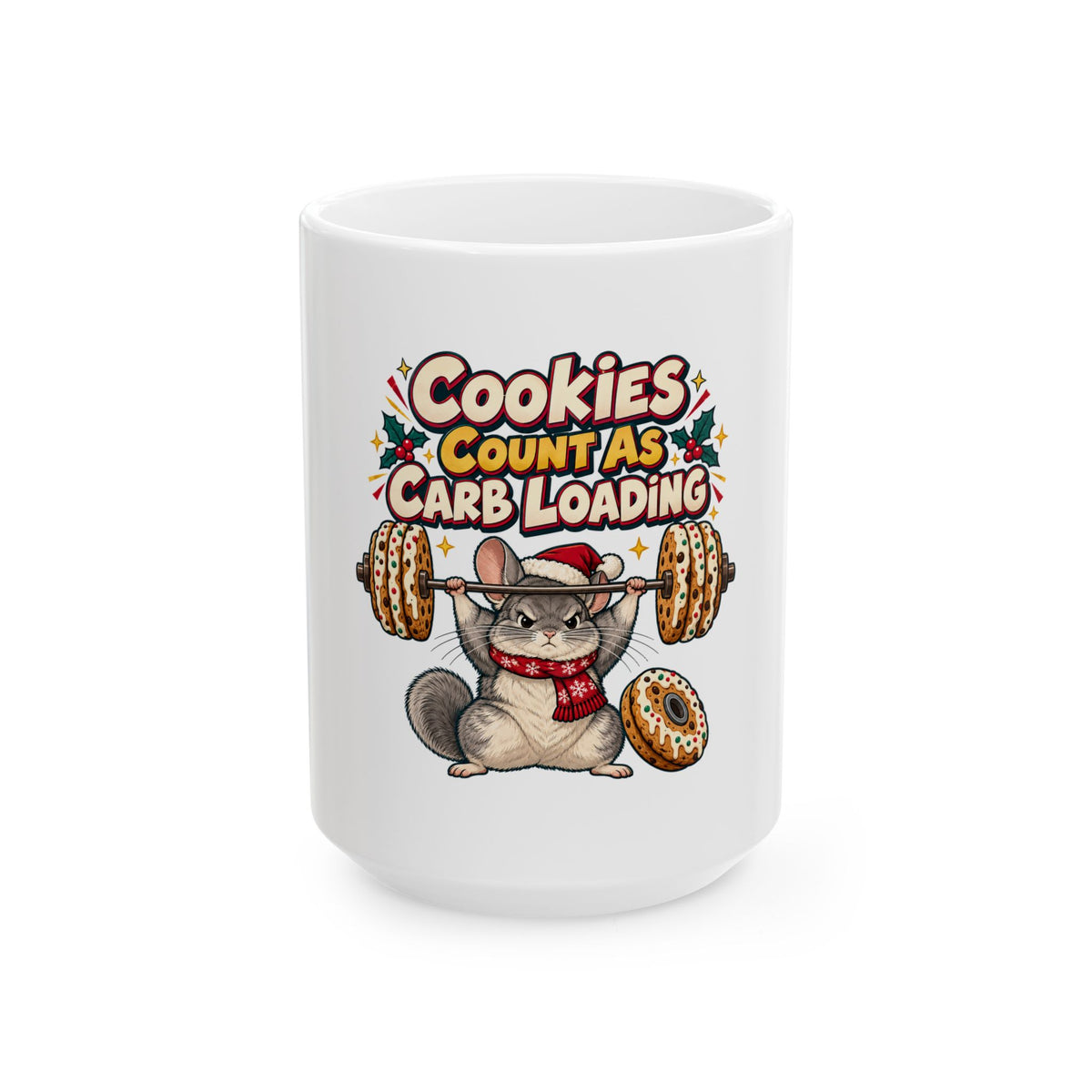 Cookies Count As Carb Loading Mug, Funny Gym Lover Christmas Gift, Secret Santa Stocking Stuffer, 11oz 15oz Coffee Mug