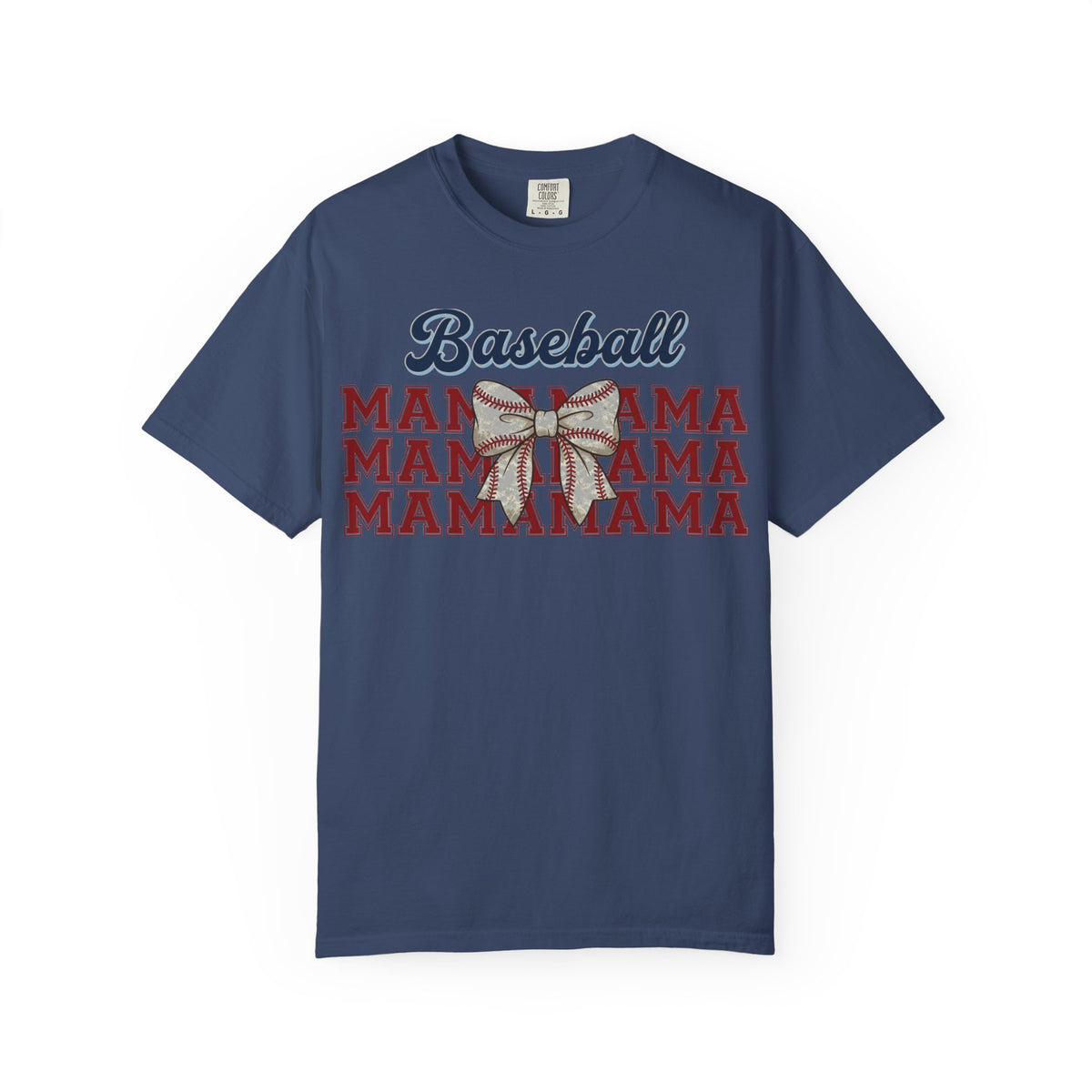 Baseball Mama Shirt, Stacked Varsity Mama Tee, Baseball Bow Mom Shirt, Game Day Baseball Mom Gift