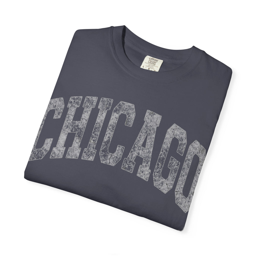 Chicago Vintage Shirt, Distressed Varsity Chicago Tee, Illinois Home City Shirt, Chicago Gift
