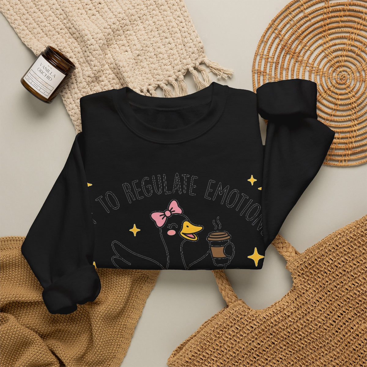 Off To Regulate Emotions Goose Sweatshirt, Funny Therapist Sweatshirt, School Counselor Gift, Teacher Coffee Goose Sweatshirt, Mental Health