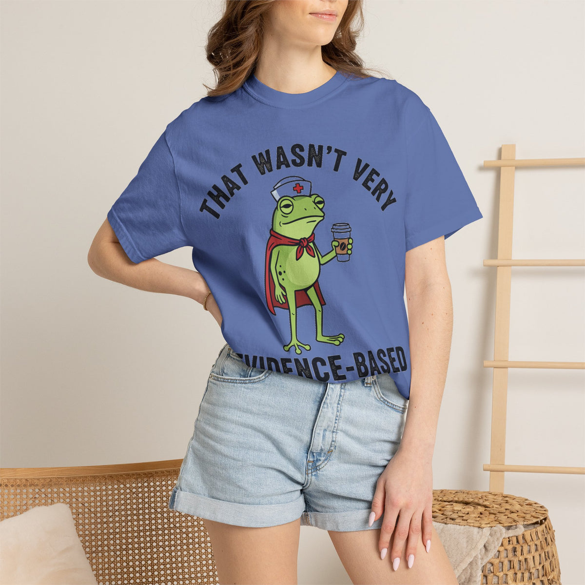 That Wasn't Very Evidence-Based Of You Bold Shirt, Superhero Frog Nurse Tee, Funny RN Shirt, Nurse Gift