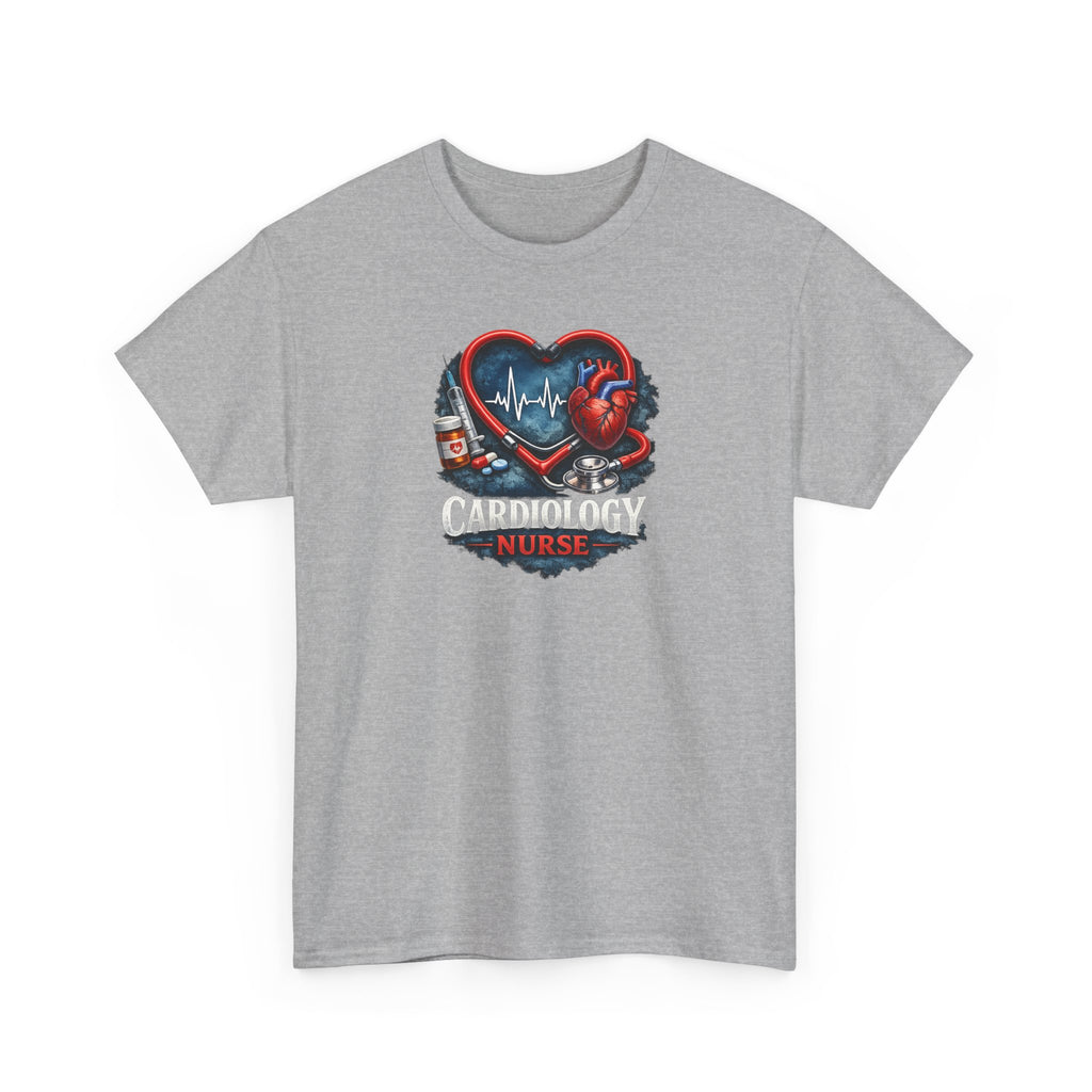 Cardiology Nurse T-Shirt — Heartbeat Stethoscope Design
