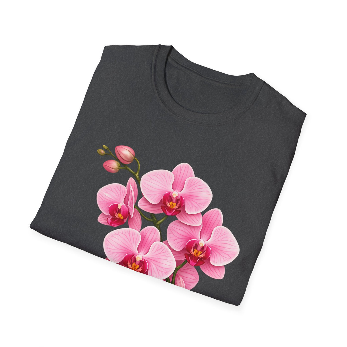 Orchid Floral T-Shirt — Pink Phalaenopsis Blossom Tee