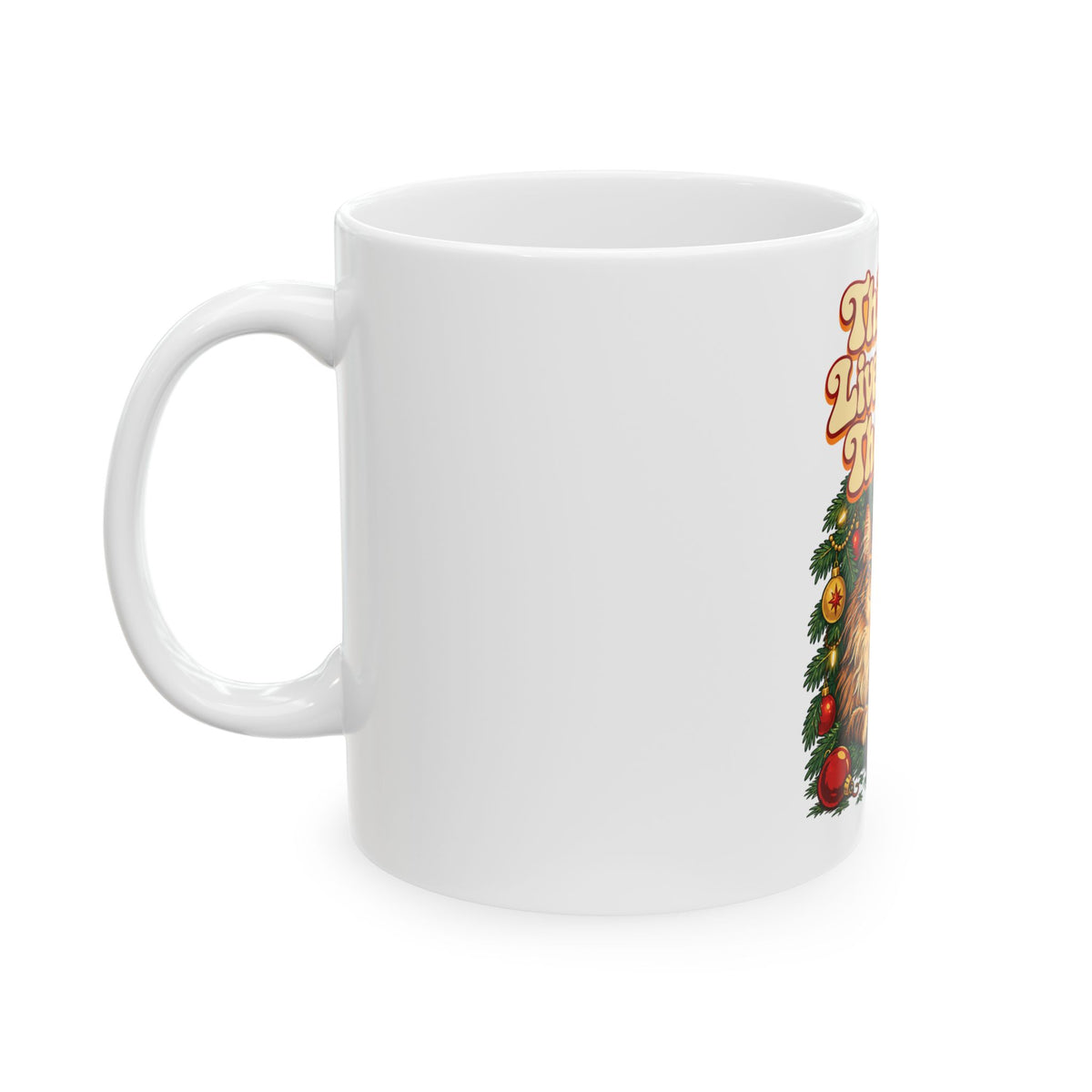 This Cat Lives Under The Tree Mug, Funny Friend Christmas Gift, Secret Santa Stocking Stuffer, 11oz 15oz Coffee Mug