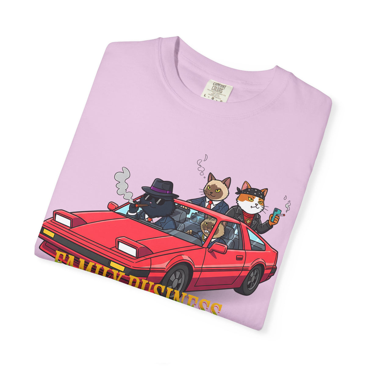 Family Business T-Shirt — Retro Car with Fox Crew Graphic