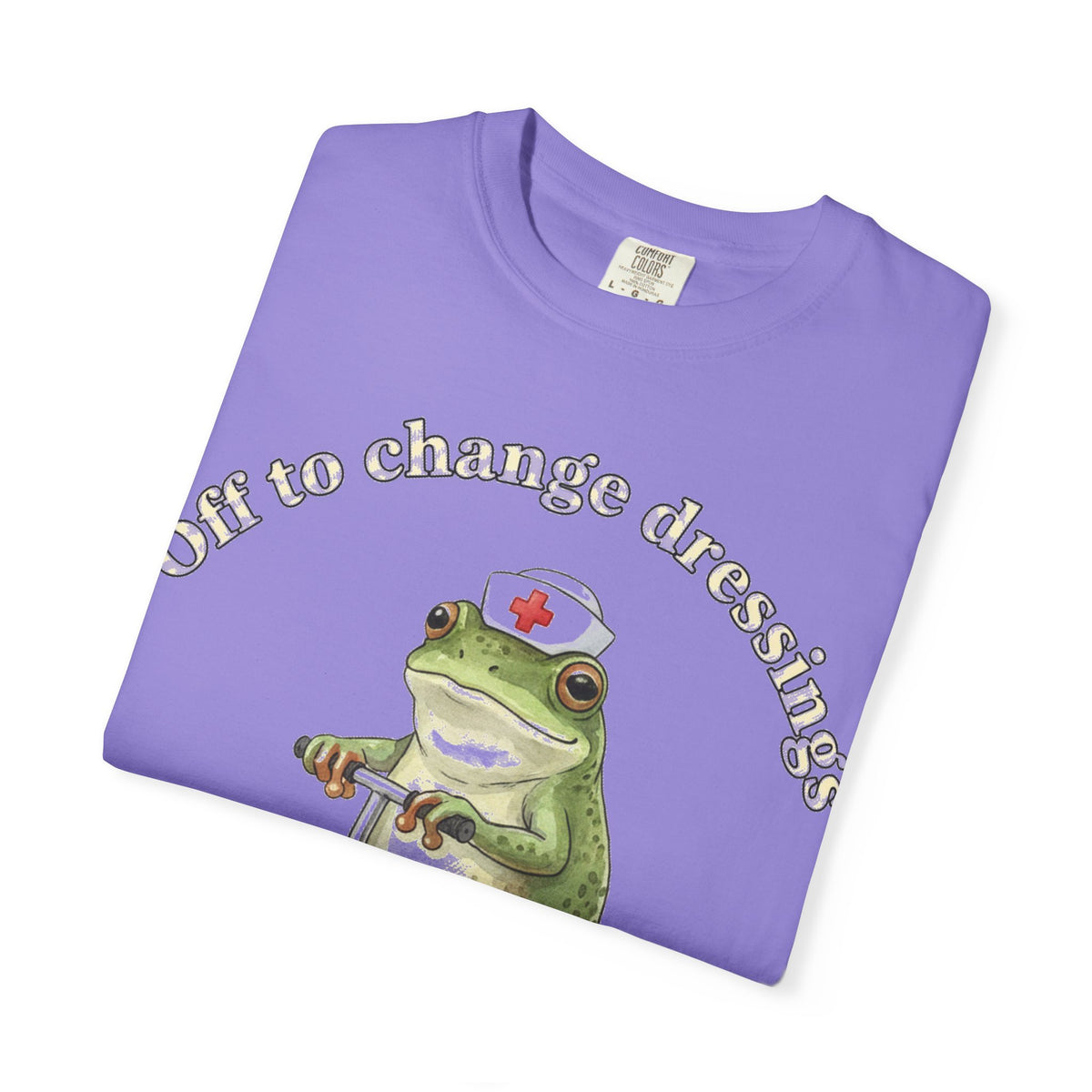 Off To Change Dressings Shirt, Funny Nurse Frog Scooter Tee, Wound Care Nurse Shirt, RN Gift