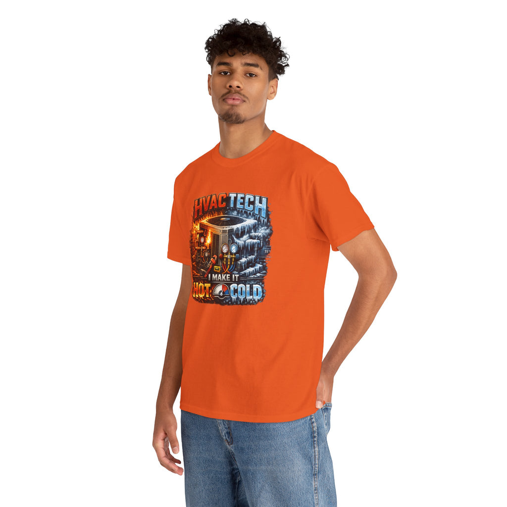 HVAC Tech T‑Shirt – "I Make It Hot & Cold" HVAC Technician Work Tee