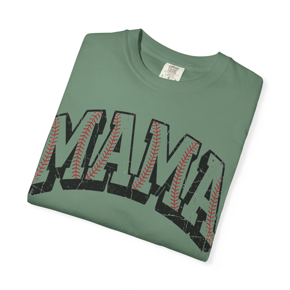 Baseball Mama Shirt, Distressed Baseball Stitch Varsity Tee, Baseball Mom Shirt, Game Day Gift