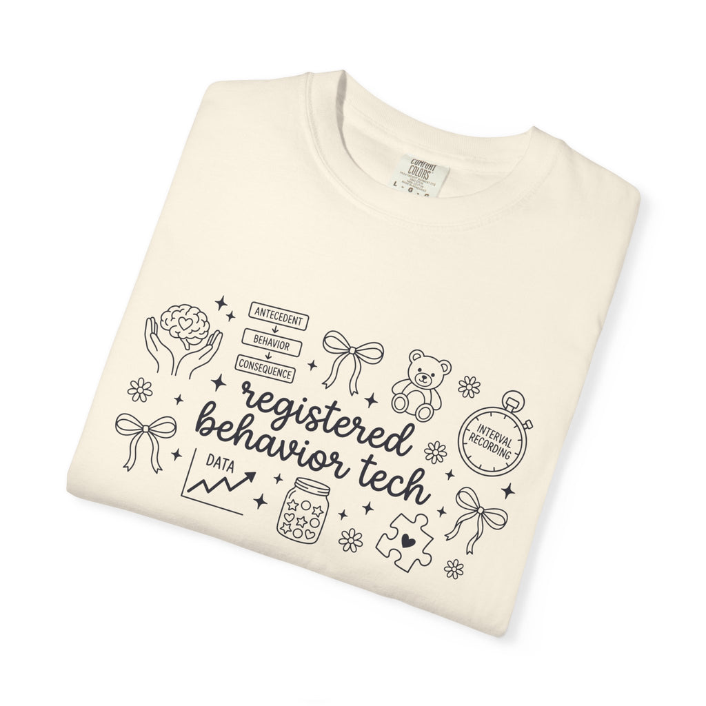Registered Behavior Tech Doodle Shirt, ABA Data Line Art Tee, RBT Shirt, Behavior Analyst Gift