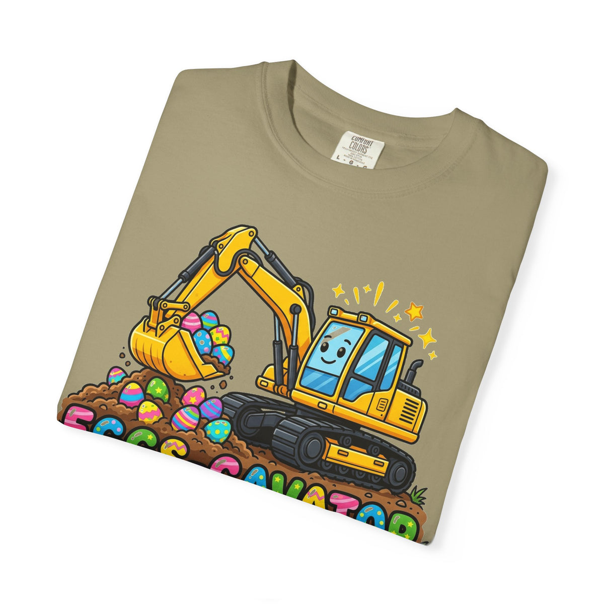 Eggs-Cavator Excavator Shirt, Funny Easter Construction Tee, Digger Easter Egg Shirt, Boys Easter Gift