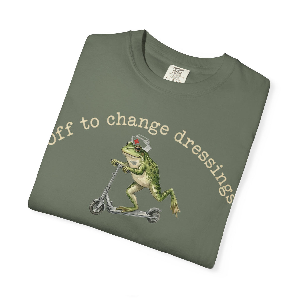 Off To Change Dressings Shirt, Funny Nurse Frog Scooter Tee, Wound Care RN Shirt, Nurse Gift