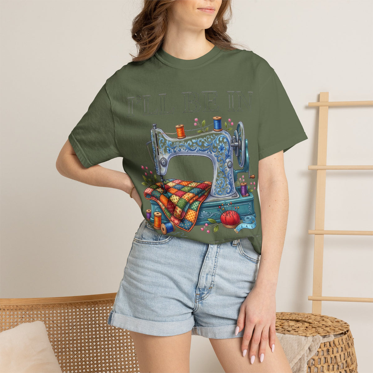 I'll Be In My Office Sewing Shirt, Vintage Sewing Machine Quilter Tee, Funny Seamstress Shirt, Quilter Gift