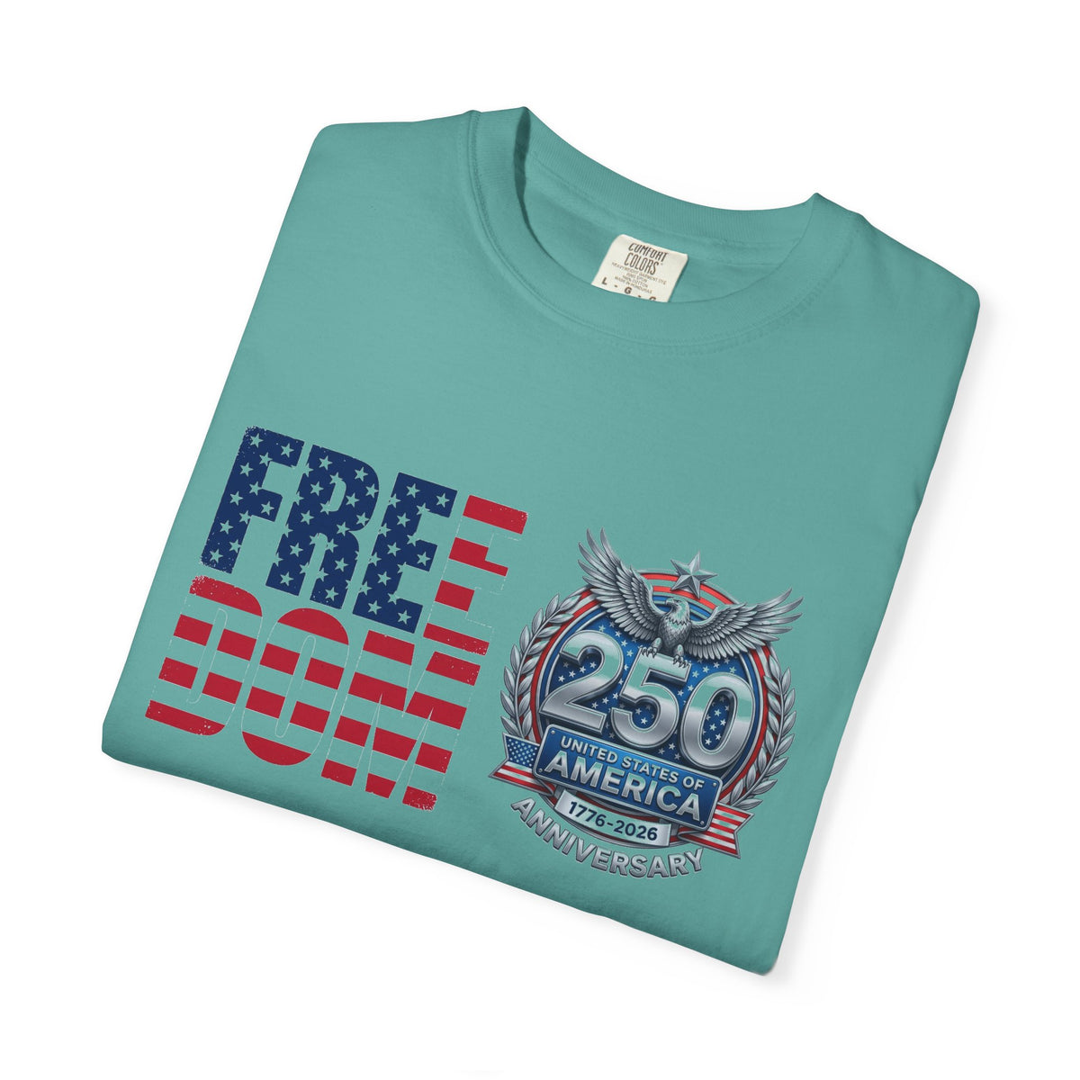 Freedom 250 Stacked Shirt, America Semiquincentennial Crest Tee, Patriotic 1776-2026 Shirt, July 4th Gift