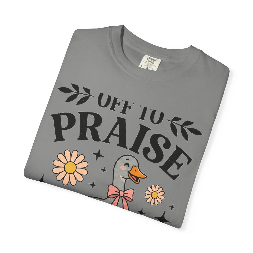 Off To Praise The Lord Shirt, Funny Christian Goose Tee, Daisy Church Shirt, Faith Gift