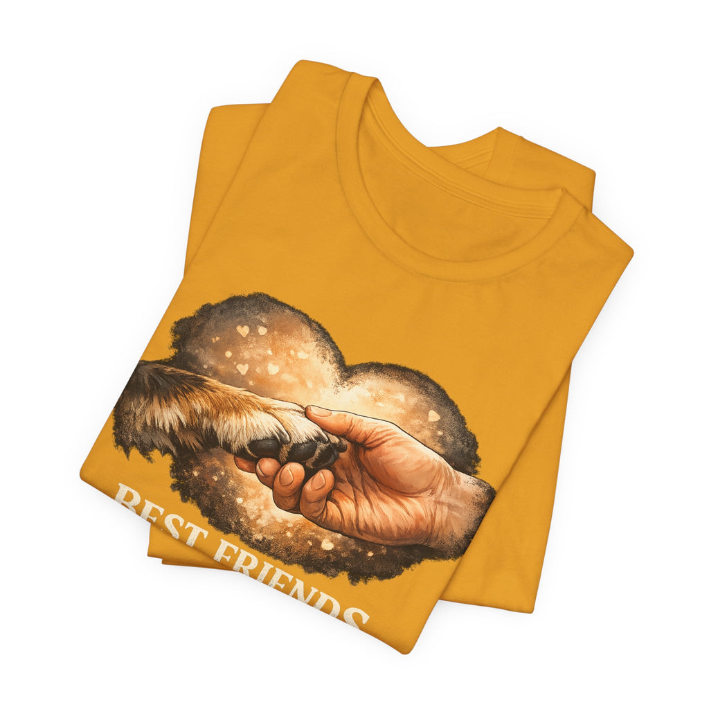 Best Friends Paw & Human T-Shirt — "Best Friends" Pet Lover Tee