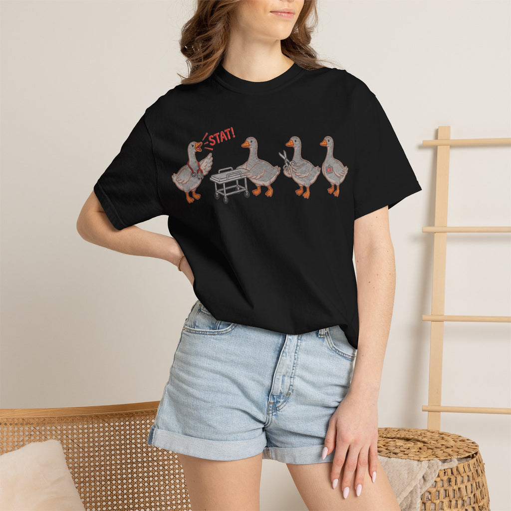 Nurse Goose Squad Stat Shirt, Funny ER Geese Tee, Night Shift Nurse Shirt, RN Team Gift
