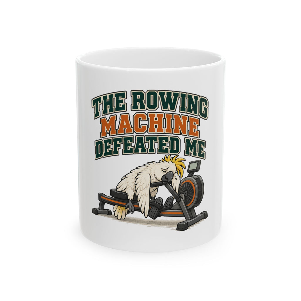 The Rowing Machine Defeated Me Mug, Funny Gym Lover Gift for Him Her, Workout Christmas Gift, Coffee Mug 11oz 15oz