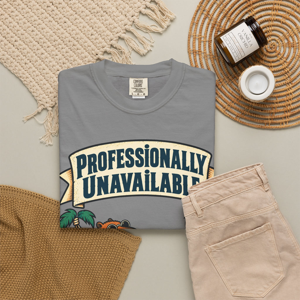 Funny Retirement Shirt Professionally Unavailable | Retired Cat Hammock Shirt | Retirement Gift For Him Her