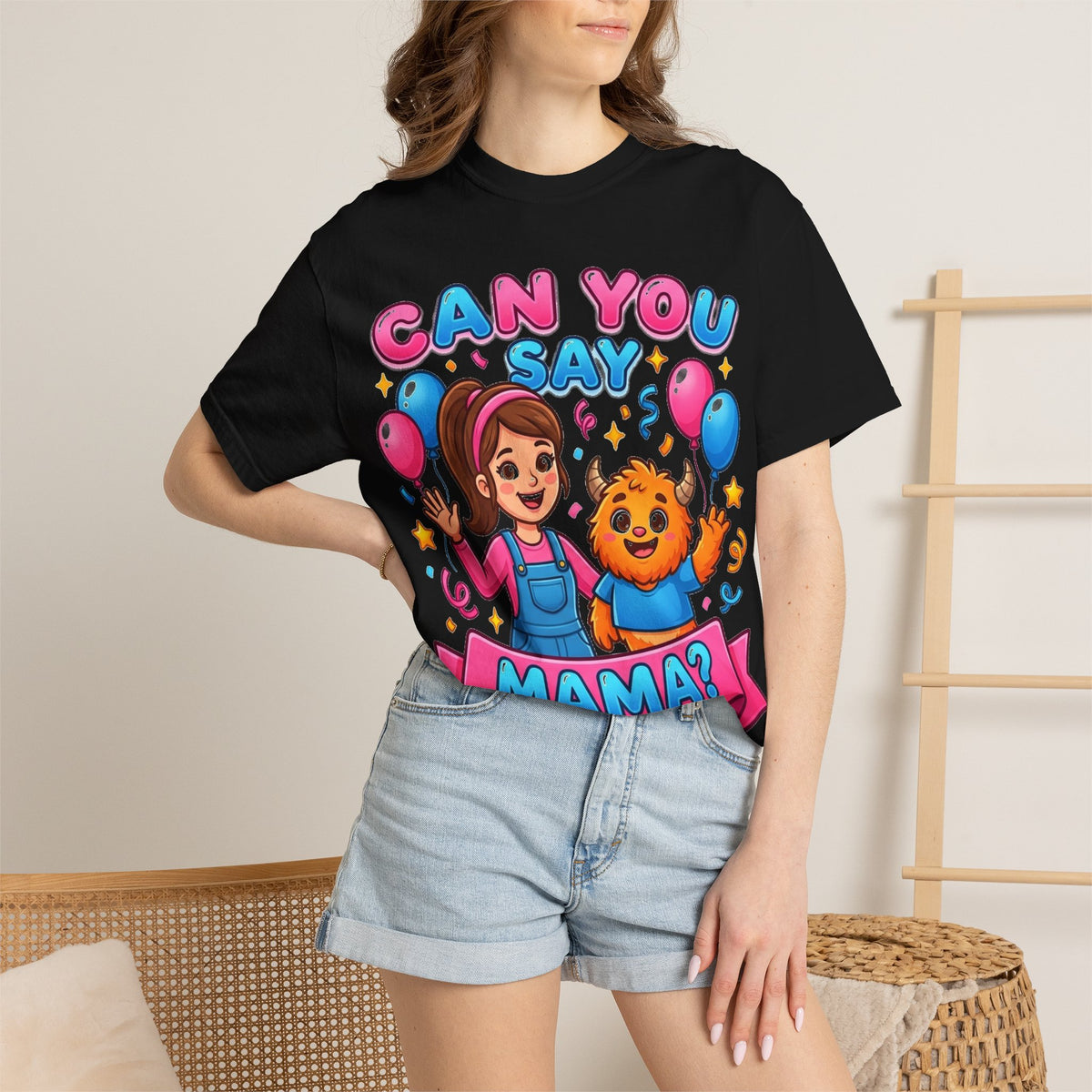 Can You Say Mama Shirt, Funny First Word Tee, Cute Monster Birthday Shirt, New Mom Gift